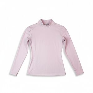 Under Armour Mock Neck Long Sleeve Athletic Top Pink Womens Medium